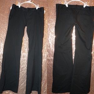 Frankie B Wide-leg Black Pinstripe Slacks 8